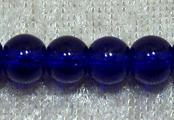 Glaspärla, Kornblå, 8 mm - Klicka på bilden för att stänga