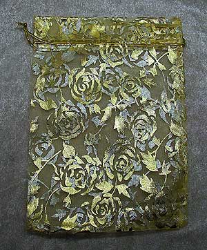 Organzapåse, Guld, 12 x 16 cm - Klicka på bilden för att stänga
