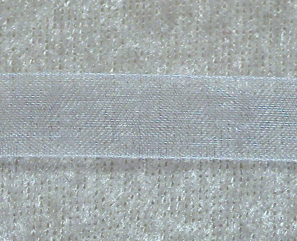 Organzaband, 10 mm, Vit - Klicka på bilden för att stänga