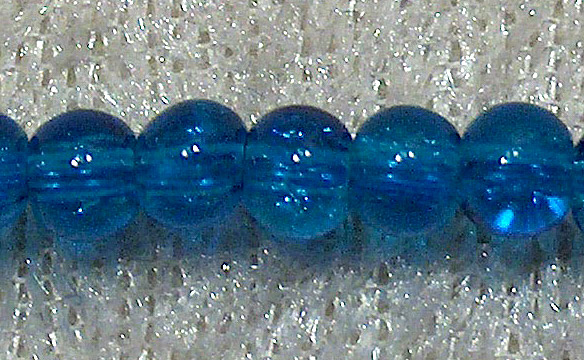 Krackelerad glaspärla, 4 mm, Mörk turkos - Klicka på bilden för att stänga