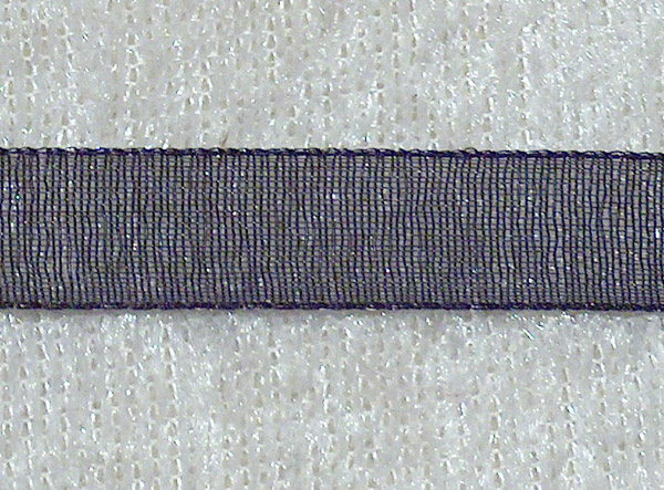 Organzaband, 6 mm, Svart - Klicka på bilden för att stänga