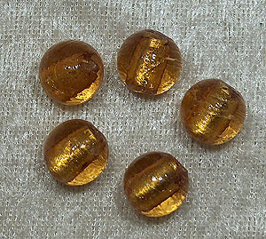 Silverfoil, rund, 12 mm, gyllene bärnsten - Klicka på bilden för att stänga
