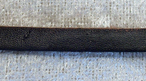 Läderrem, 6 mm bred, svart - Klicka på bilden för att stänga