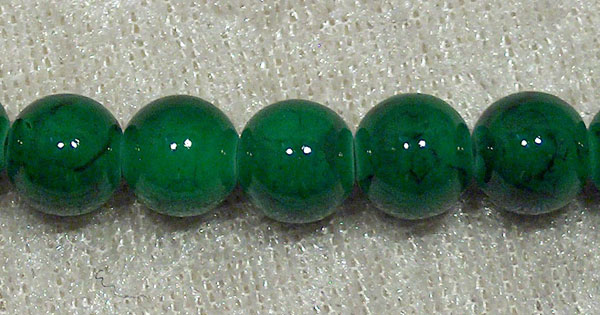 Drawbench, rund glaspärla, 8 mm, Grön - Klicka på bilden för att stänga