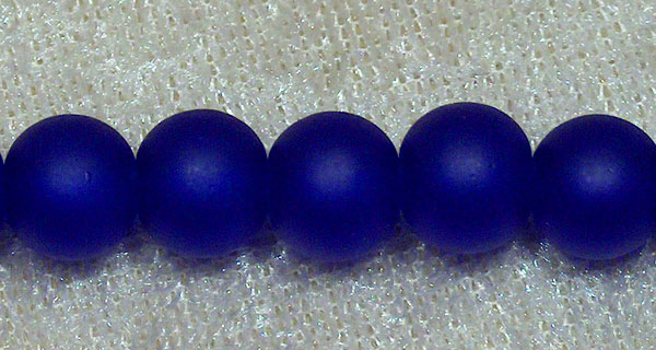 Satinpärla, 6 mm, kornblå - Klicka på bilden för att stänga