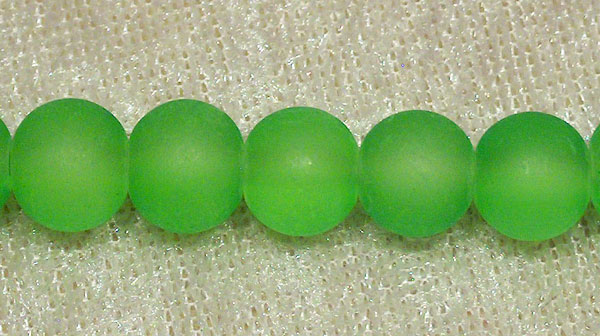 Satinpärla, 6 mm, limegrön - Klicka på bilden för att stänga