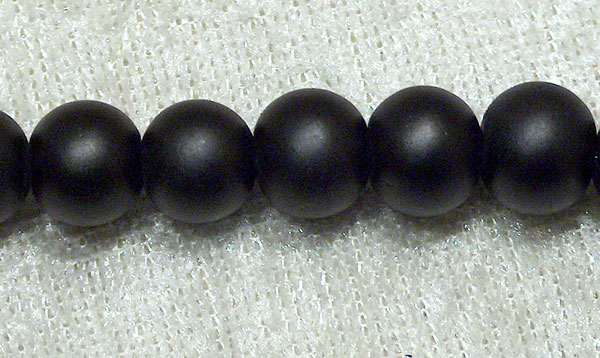 Satinpärla, 12 mm, svart - Klicka på bilden för att stänga